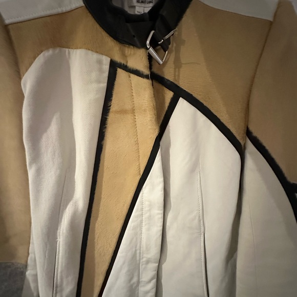 Helmut Lang Runway Argon Calf Fur,Lamb Leather,Wool jacket/coat US 0-4,P - Picture 6 of 10